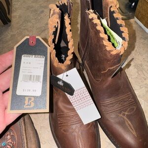 Brown Leather Cowboy Boots